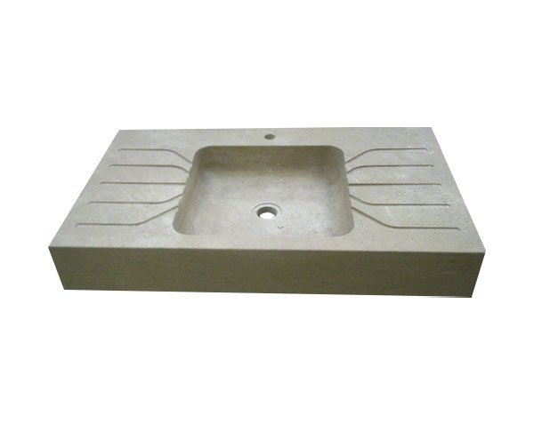 Evier contemporain en pierre - Lanvignes Doré-Jaune Vieilli