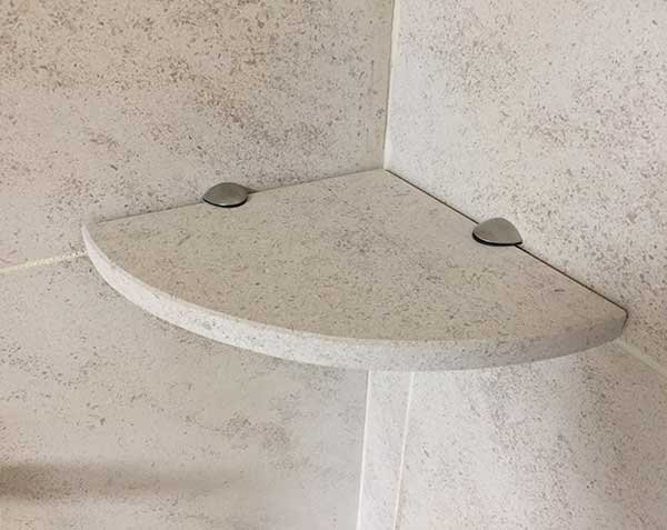 Shower area - Stone shelf for soap, shampoo, etc. - Softened Charmot Clair