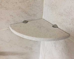 Shower area - Stone shelf for soap, shampoo, etc. - Softened Charmot Clair Shower area - Stone shelf for soap, shampoo, etc. - Softened Charmot Clair