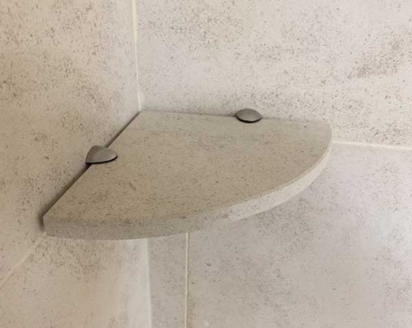 Natural stone shower caddy -Charmot Clair Honed