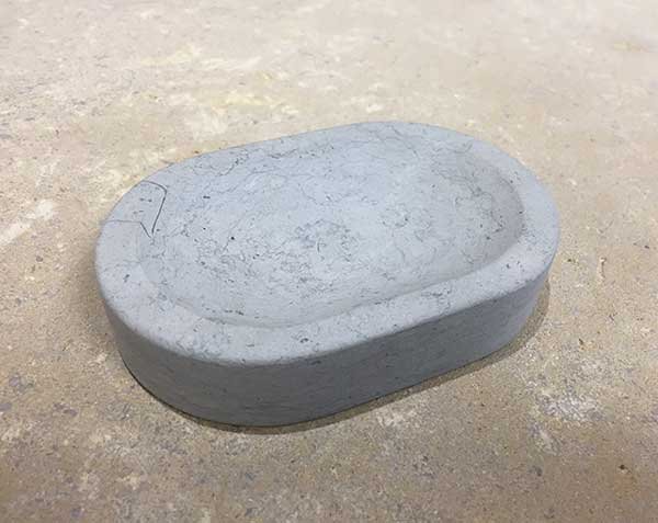 Natural Burgundy stone soap holder - Bleu de Lignières Honed Natural Burgundy stone soap holder - Bleu de Lignières Honed