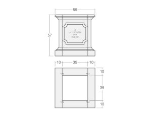 Cachpot in natural limestone from Burgundy Cachpot in natural limestone from Burgundy