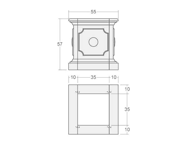 Stone cachpot - Technical plan
