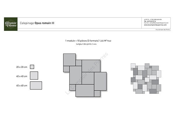 Opus III Pattern - Stone Flooring Layout