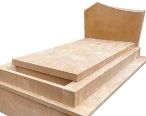 Funeral monument in Golden Yellow Lanvignes Stone, Softened Finish Funeral monument in Golden Yellow Lanvignes Stone, Softened Finish