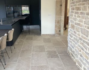 Burgundy Limestone Ampilly Paving – Antique Finish - Available in random lengths x 40/50 cm width