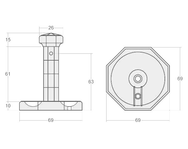 Outdoor fountain basin - Technical plan