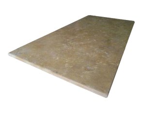 Burgundy limestone tabletop with Antiquaire finish Burgundy limestone tabletop with Antiquaire finish