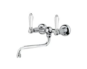 Wall tap – Downward for sink and splashback in Burgundy limestone