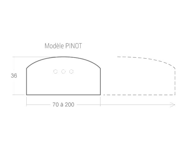 Limestone splashback - Technical plan PINOT Model