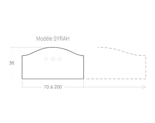 Limestone splashback - Technical plan SYRAH Model