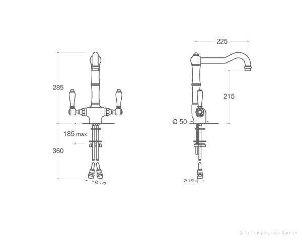 Bonnieux tap - Technical plan Bonnieux tap - Technical plan