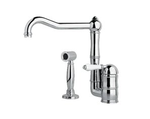 Mitigeur Bastide avec douchette pour évier en pierre de Bourgogne Mitigeur Bastide avec douchette pour évier en pierre de Bourgogne