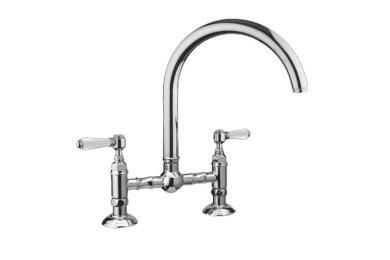 Mélangeur pour évier en pierre de Bourgogne ''Sénanque'' - Robinetterie à pont pour cuisine Mélangeur pour évier en pierre de Bourgogne ''Sénanque'' - Robinetterie à pont pour cuisine