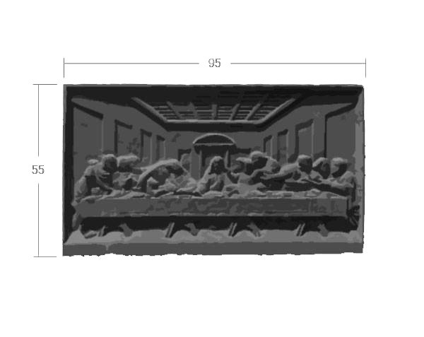 La Cène en pierre naturelle - Gravure - Schéma technique