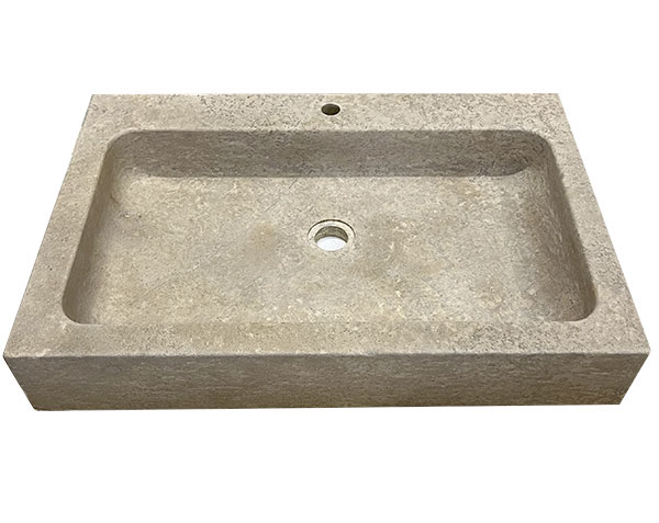 Sink honed light charmot