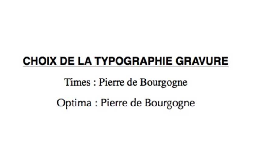 Quelle typographie et police pour les gravures ?